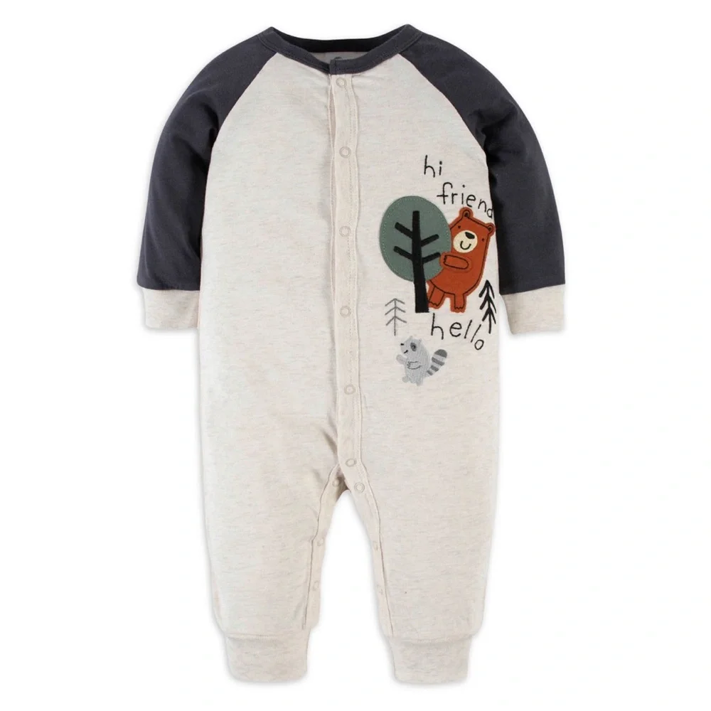 5 FOR 1: Gerber Baby Long sleeve Bodysuit Onesie! Size 0-3 Months.
